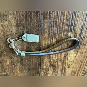 Coach Leather Wristlet Strap in Pistachio Green